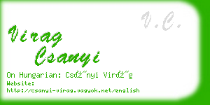 virag csanyi business card